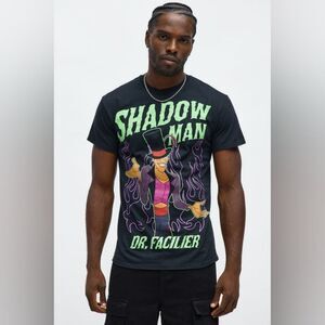 Disney Shadow Man Tee - Black and Purple